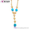 42426 Xuping artificielle collier de perle d&#39;or bijoux en imitation, long collier de perles